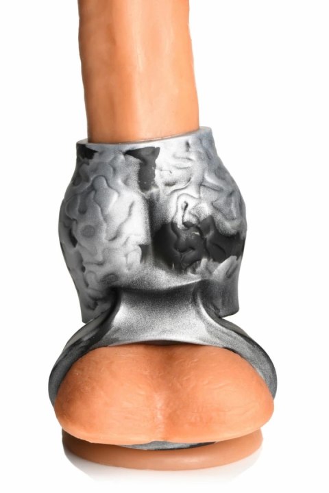 XR Brands Night Prowler silikonowy pierścień z uchwytem szary