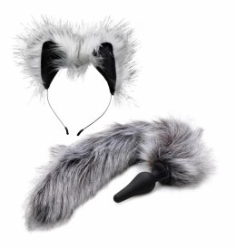 Tailz Grey Wolf zestaw ogon z futerkiem i opaska z uszami 59,7 cm