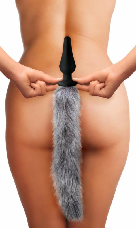 Tailz Grey Wolf zestaw ogon z futerkiem i opaska z uszami 59,7 cm