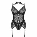LivCo Corsetti Fashion Giellandra czarny gorset z majtkami L/XL