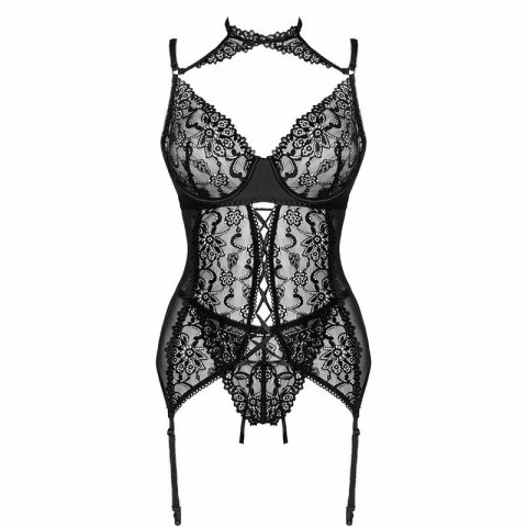 LivCo Corsetti Fashion Giellandra czarny gorset z majtkami L/XL