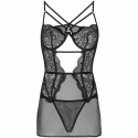Livco Corsetti Baririn LC 90633 czarna koszula nocna + figi L/XL