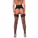 Livco Corsetti Fashion Jelly - Pas do pończoch z pończochami L/XL czarny