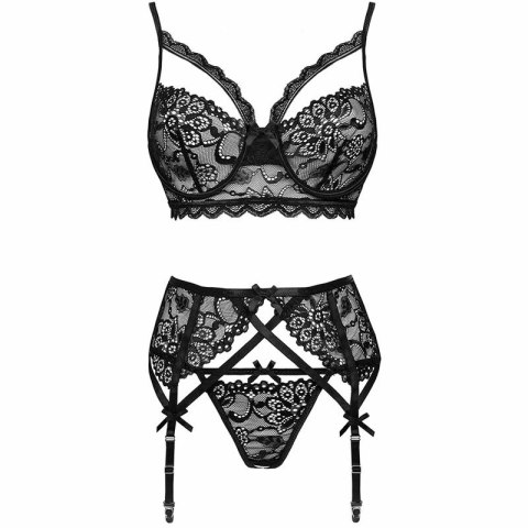 Livco Corsetti Moridam LC90552 czarny komplet koronkowy L/XL