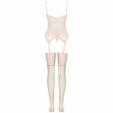 Livco Corsetti Persinne zestaw koronkowy brzoskwiniowy 3-częściowy S/M