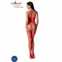 Passion BS095 Bodystocking czerwony siateczkowy uniwersalny