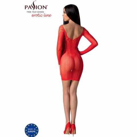 Passion BS101 Czerwony Bodystocking Jednoczęściowy Uniwersalny
