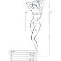 Passion BS101 białe bodystocking siateczkowe, jeden rozmiar