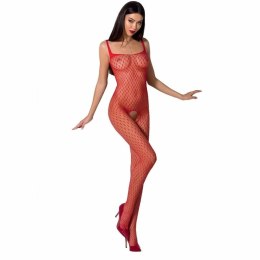 Passion BS071 Bodystocking koronkowy czerwony uniwersalny