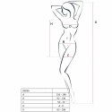 Passion BS026 Bodystocking biała sukienka kabaretka jeden rozmiar