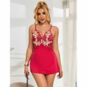 Subblime Babydoll L/XL kwiatowy czerwony wzor elegancka bielizna