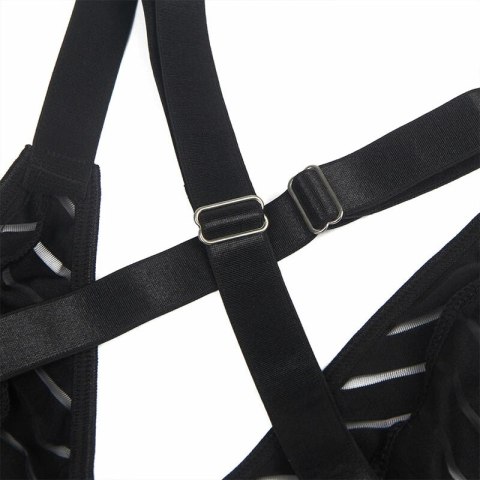 Subblime Body z paskami do pończoch czarne L/XL - wygodna bielizna