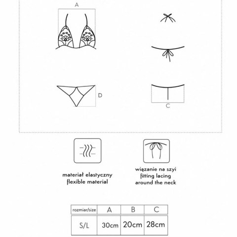 Livco Corsetti Fashion Jimena komplet biustonosz + stringi czarny uniwersalny