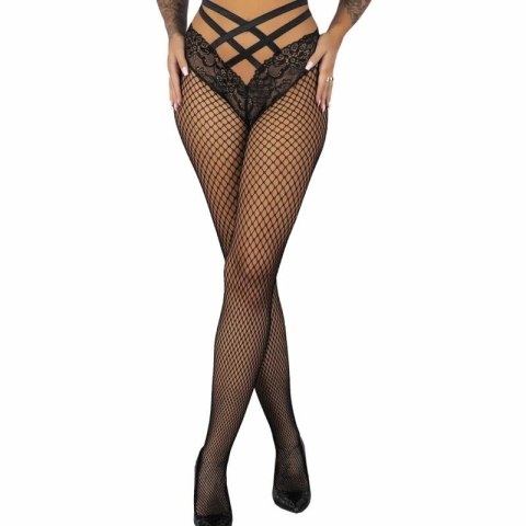 Livco Corsetti Fashion Faxandra LC90742 Rajstopy siateczkowe czarne L/XL