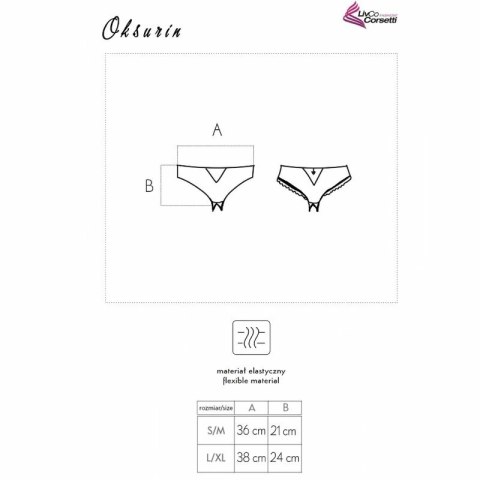Livco Corsetti Oksurin - koronkowe majtki z otwartym krokiem czarne