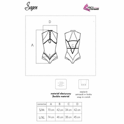 Livco Corsetti Sagen LC 90694 elegancki korpus z koronki czarny