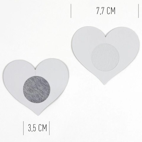 Secret Play WOW Heart Osłony na biust holograficzne czarne i rożowe