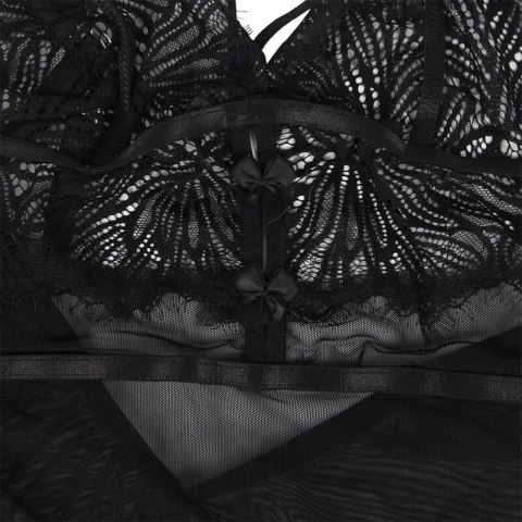 Subblime Babydoll L/XL Czarny - Koronkowy Model z Regulowanymi Ramiączkami