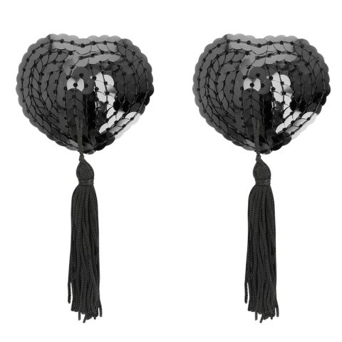 Coquette Chic Desire czarne cekinowe osłony samoprzylepne