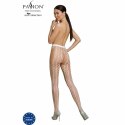 Passion ECO S007 Bodystocking biały - ekologiczna bielizna z recyklingu