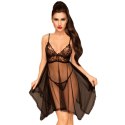 Penthouse Naughty Doll Babydoll L/XL czarny - koronka, regulowane ramiączka