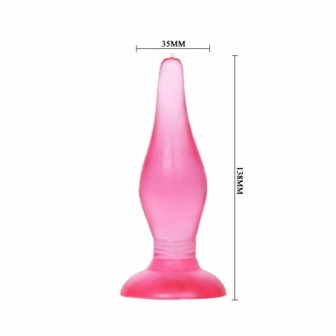 Baile Korek Analny Soft Touch Liliowy 14,2 cm z Przyssawką