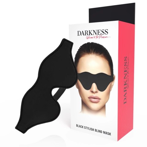 Darkness Mask - Czarna maska na oczy z regulowanym paskiem, PVC