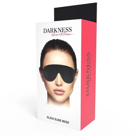 Darkness Maska na Oczy Czarna PVC Regulowana Komfortowa