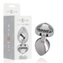 Intense Korek Metalowy Aluminium Białe Serce L 9cm x 4cm