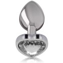 Intense Korek Metalowy Aluminium Białe Serce L 9cm x 4cm