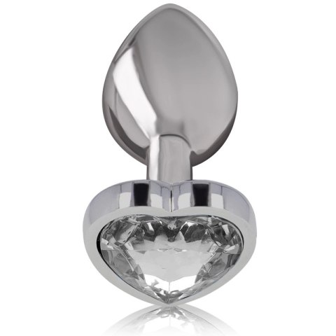 Intense Korek Metalowy Aluminium Białe Serce L 9cm x 4cm