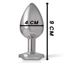 Intense Korek Metalowy Aluminium Białe Serce L 9cm x 4cm