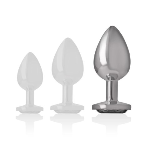 Intense Korek Metalowy Aluminium Białe Serce L 9cm x 4cm