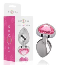 Intense Korek Metalowy Anatomiczny Rożowe Serce Rozmiar M 8cm