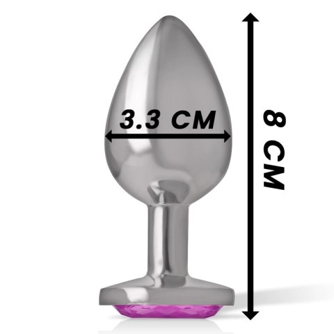 Intense Korek Metalowy Anatomiczny Rożowe Serce Rozmiar M 8cm