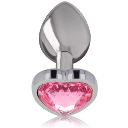 Intense Metalowy Korek Anatomiczny L Rożowe Serce 9cm x 4cm