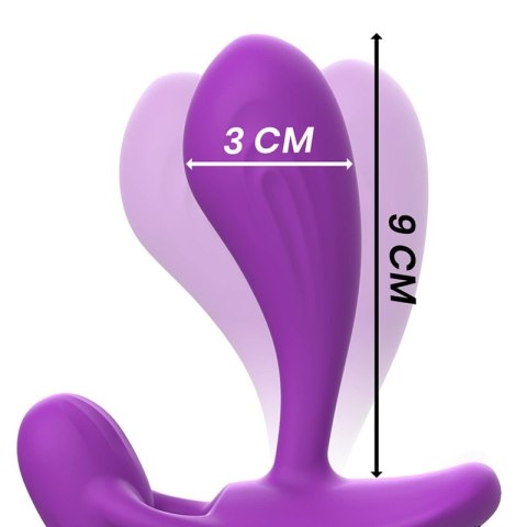 Intense Shelly Plug fioletowy - wibrujący model z pilotem, silikon IPX7