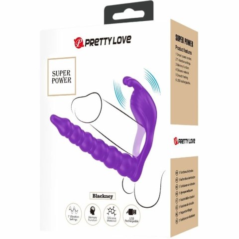 Pretty Love Blackney silikonowy zestaw pierścieni z wibratorem, 12 trybow