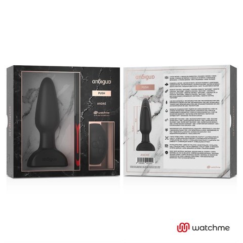 ANBIGUO ANDRE Zdalnie Sterowana Maszyna Intymna z Technologią WATCHME, 13.2 cm, Czarna