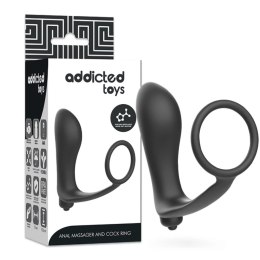 Addicted Toys model 8435565913625 - silikonowy korek analny z pierścieniem i funkcją wibracji
