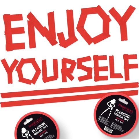 Darkness Czerwona Taśma Wiążąca Bondage 15m Bezklejowa