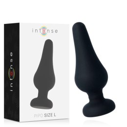 Intense Pipo L Czarny Korek Silikonowy 13 cm Anatomiczny Design