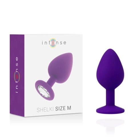Intense SHELKI M korek anatomiczny silikonowy liliowy 8 cm