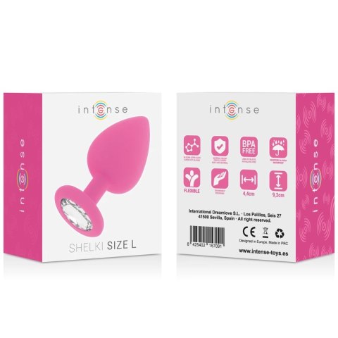 Intense Shelki L anatomiczna wtyczka silikonowa fuksja 9,2 cm