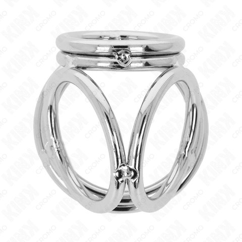 KINK Metalowy pierścień anatomiczny 3,8 cm chromowany stalowy