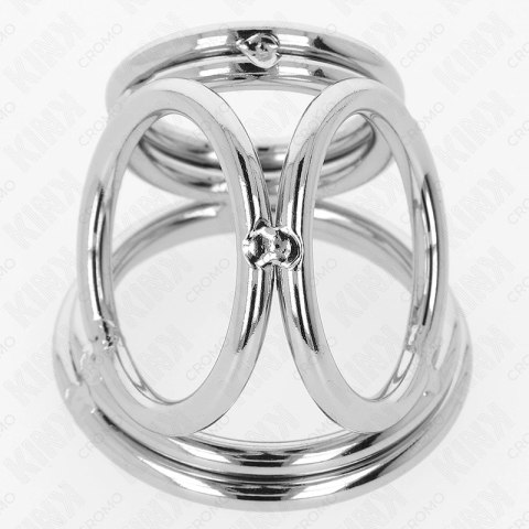 KINK Metalowy pierścień anatomiczny 3,8 cm chromowany stalowy