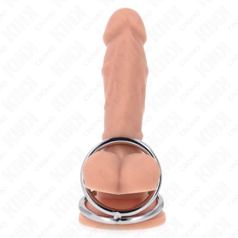 KINK Metalowy pierścień anatomiczny trojkątny chrom 3,8-5 cm Model 2