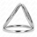 KINK Metalowy pierścień anatomiczny trojkątny chrom 3,8-5 cm Model 2