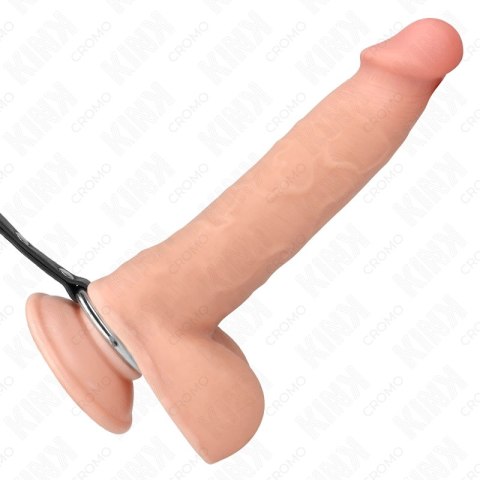 KINK Metalowy pierścień z łańcuszkiem i regulacją na klipsy, stal nierdzewna