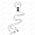 KINK Pierścień anatomiczny metalowy z łańcuszkiem i zaciskami, 3-4,5 cm